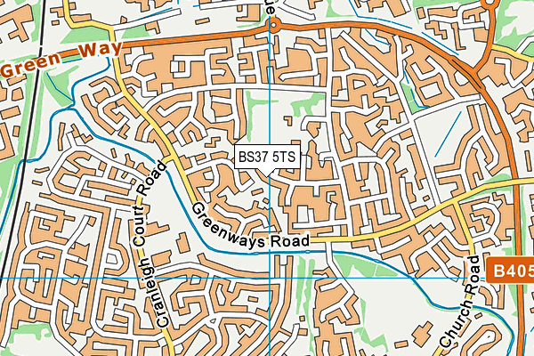 BS37 5TS map - OS VectorMap District (Ordnance Survey)