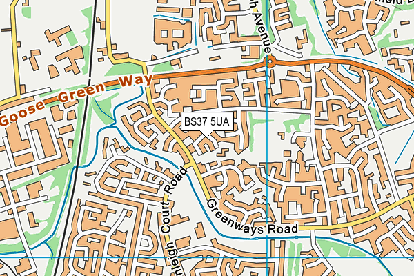 BS37 5UA map - OS VectorMap District (Ordnance Survey)