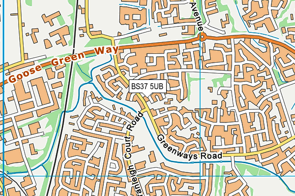 BS37 5UB map - OS VectorMap District (Ordnance Survey)