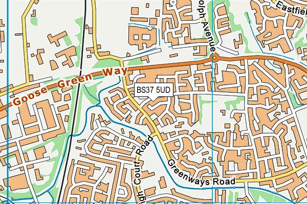BS37 5UD map - OS VectorMap District (Ordnance Survey)