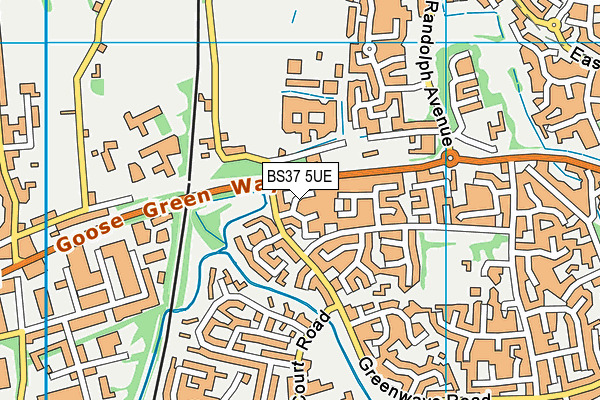 BS37 5UE map - OS VectorMap District (Ordnance Survey)