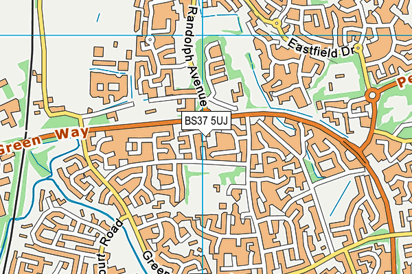 BS37 5UJ map - OS VectorMap District (Ordnance Survey)
