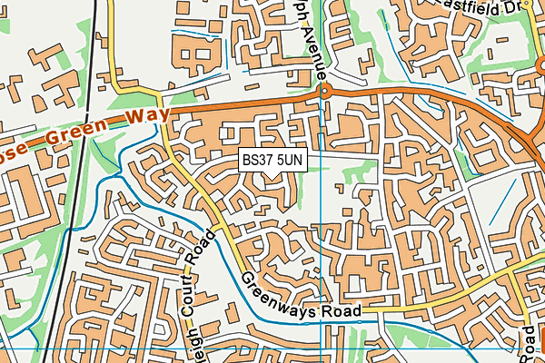 BS37 5UN map - OS VectorMap District (Ordnance Survey)