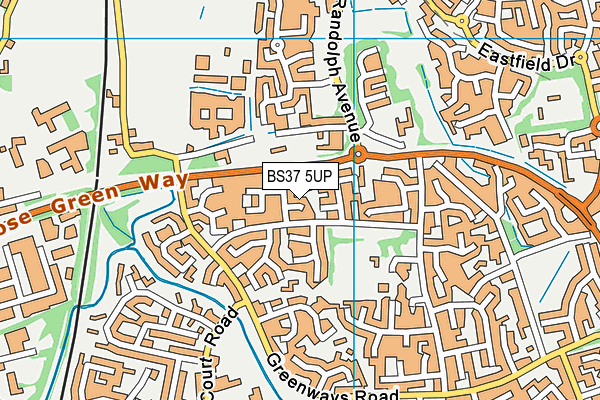 BS37 5UP map - OS VectorMap District (Ordnance Survey)