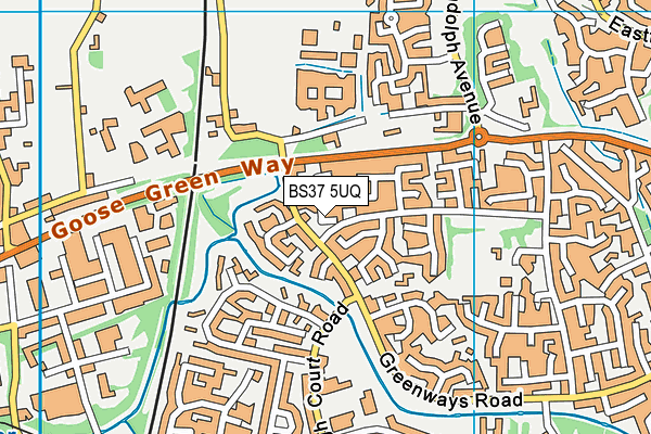 BS37 5UQ map - OS VectorMap District (Ordnance Survey)