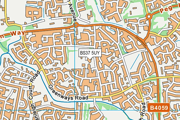 BS37 5UY map - OS VectorMap District (Ordnance Survey)