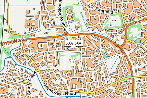 BS37 5XA map - OS VectorMap District (Ordnance Survey)