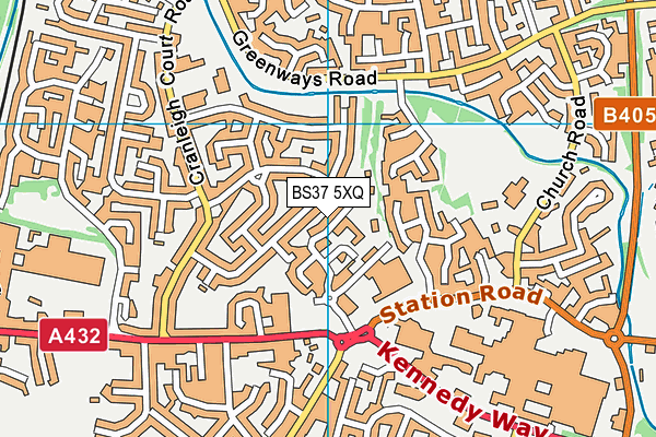 BS37 5XQ map - OS VectorMap District (Ordnance Survey)