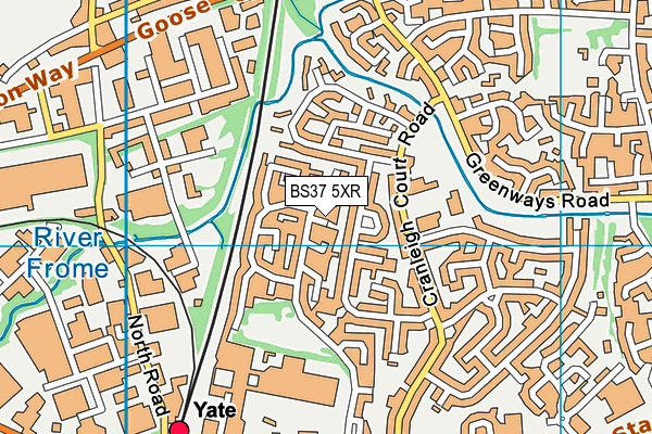 BS37 5XR map - OS VectorMap District (Ordnance Survey)