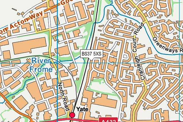 BS37 5XS map - OS VectorMap District (Ordnance Survey)