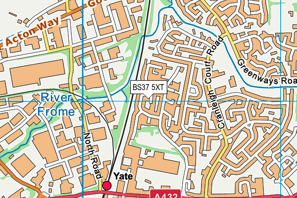 BS37 5XT map - OS VectorMap District (Ordnance Survey)