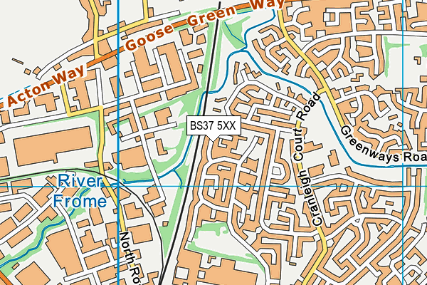 BS37 5XX map - OS VectorMap District (Ordnance Survey)