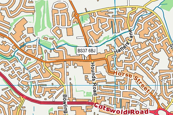 BS37 6BJ map - OS VectorMap District (Ordnance Survey)