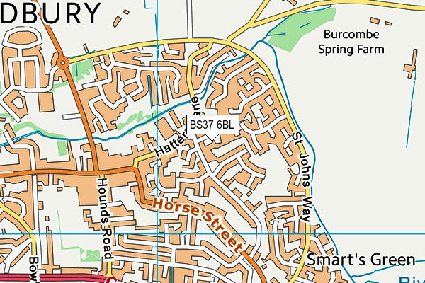 BS37 6BL map - OS VectorMap District (Ordnance Survey)