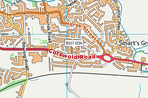 BS37 6DN map - OS VectorMap District (Ordnance Survey)