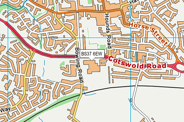 Chipping Sodbury School map (BS37 6EW) - OS VectorMap District (Ordnance Survey)