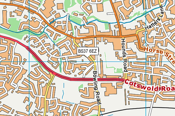 BS37 6EZ map - OS VectorMap District (Ordnance Survey)