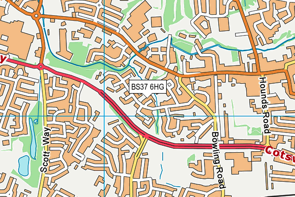 BS37 6HG map - OS VectorMap District (Ordnance Survey)