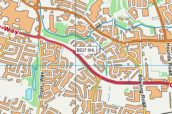 BS37 6HL map - OS VectorMap District (Ordnance Survey)