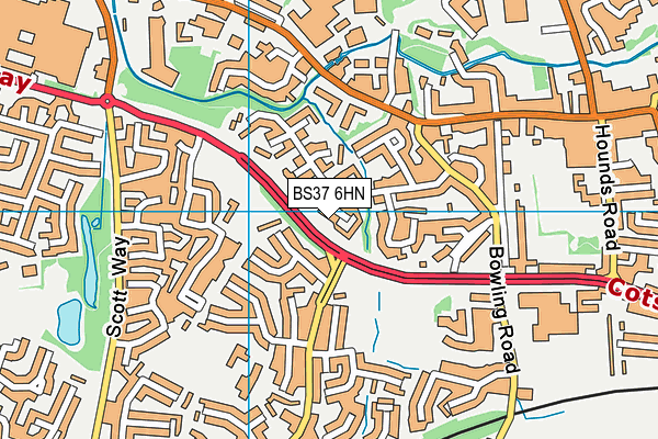 BS37 6HN map - OS VectorMap District (Ordnance Survey)