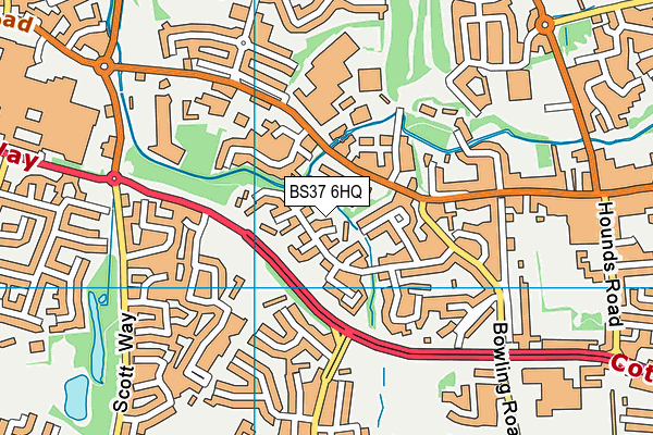 BS37 6HQ map - OS VectorMap District (Ordnance Survey)