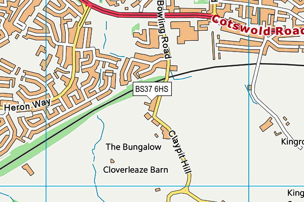 Chipping Sodbury School Sports Field map (BS37 6HS) - OS VectorMap District (Ordnance Survey)