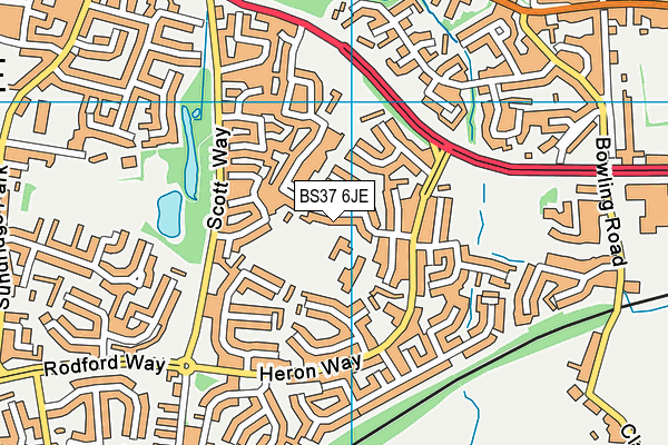 BS37 6JE map - OS VectorMap District (Ordnance Survey)