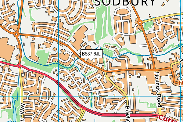 BS37 6JL map - OS VectorMap District (Ordnance Survey)