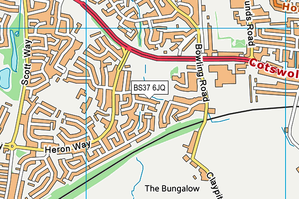 BS37 6JQ map - OS VectorMap District (Ordnance Survey)