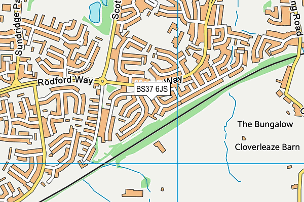 BS37 6JS map - OS VectorMap District (Ordnance Survey)