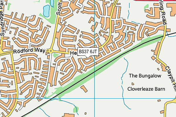 BS37 6JT map - OS VectorMap District (Ordnance Survey)