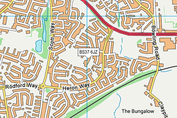 BS37 6JZ map - OS VectorMap District (Ordnance Survey)