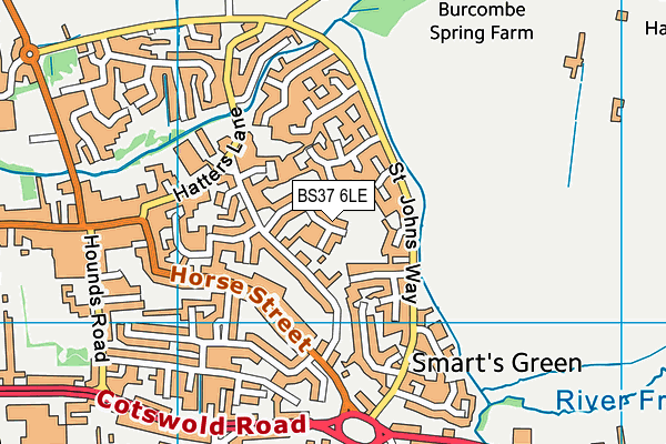 BS37 6LE map - OS VectorMap District (Ordnance Survey)