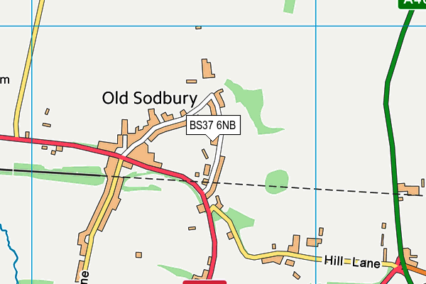 Old Sodbury Church of England Primary School map (BS37 6NB) - OS VectorMap District (Ordnance Survey)