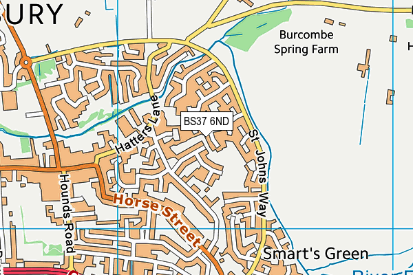 BS37 6ND map - OS VectorMap District (Ordnance Survey)