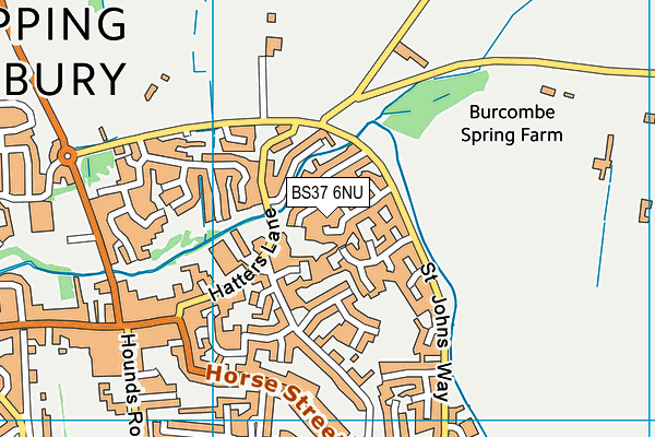 BS37 6NU map - OS VectorMap District (Ordnance Survey)