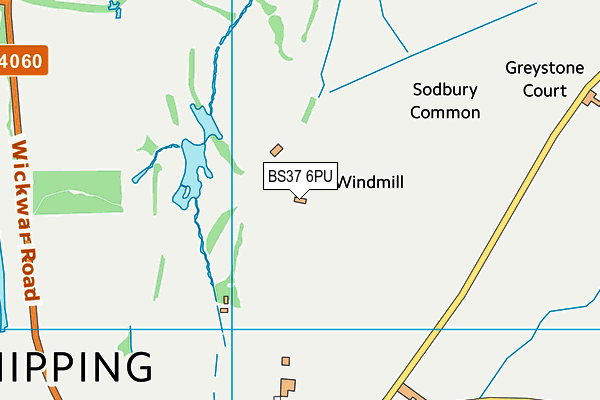 Chipping Sodbury Golf Club map (BS37 6PU) - OS VectorMap District (Ordnance Survey)