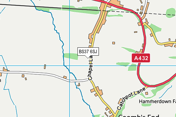 BS37 6SJ map - OS VectorMap District (Ordnance Survey)