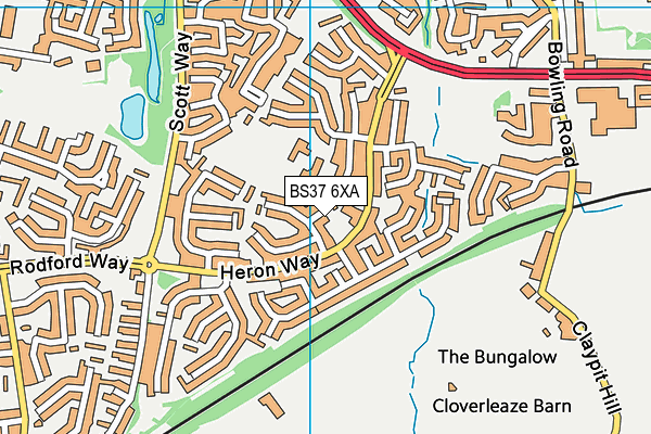 BS37 6XA map - OS VectorMap District (Ordnance Survey)