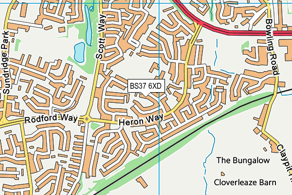 BS37 6XD map - OS VectorMap District (Ordnance Survey)
