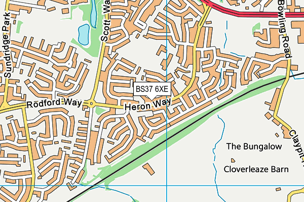 BS37 6XE map - OS VectorMap District (Ordnance Survey)