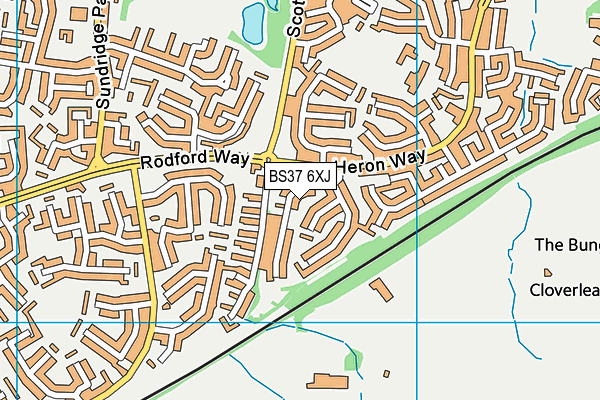 BS37 6XJ map - OS VectorMap District (Ordnance Survey)