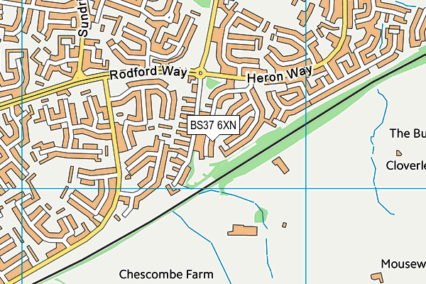 BS37 6XN map - OS VectorMap District (Ordnance Survey)