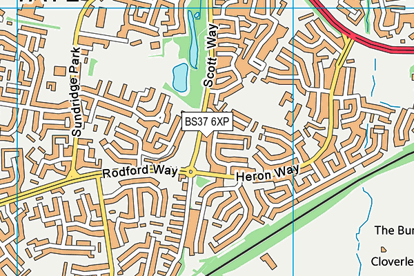 BS37 6XP map - OS VectorMap District (Ordnance Survey)
