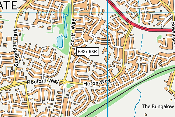 BS37 6XR map - OS VectorMap District (Ordnance Survey)