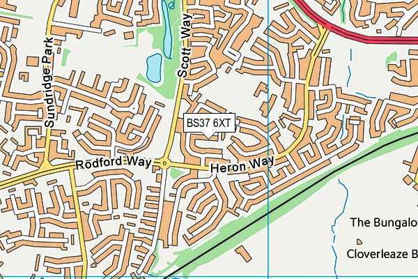 BS37 6XT map - OS VectorMap District (Ordnance Survey)