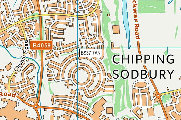 BS37 7AN map - OS VectorMap District (Ordnance Survey)