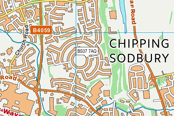 BS37 7AQ map - OS VectorMap District (Ordnance Survey)