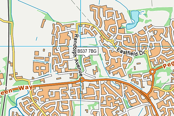 BS37 7BG map - OS VectorMap District (Ordnance Survey)