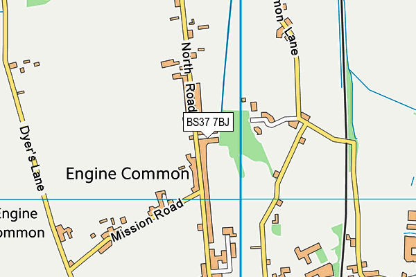 BS37 7BJ map - OS VectorMap District (Ordnance Survey)
